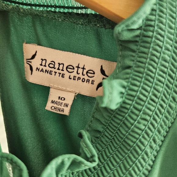 Green Nanette lapore size 10 Prarie dress - Picture 2 of 4